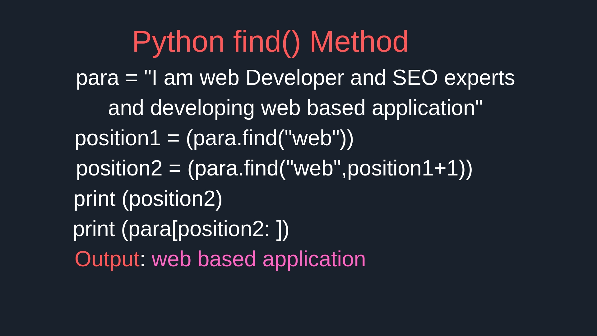 python-find-string-find-method