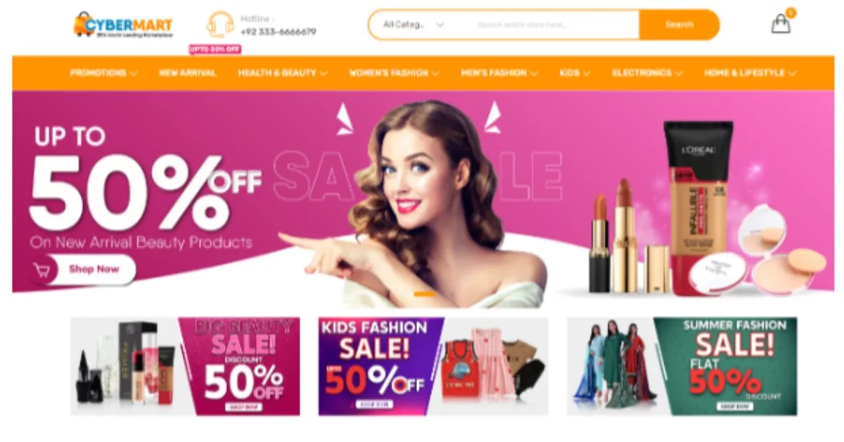CyberMart Online shopping website in Pakistan