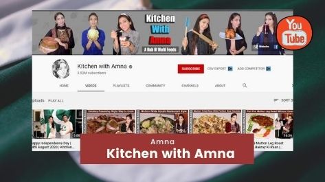 Kitchen with Amna Top youtube channels in Pakistan