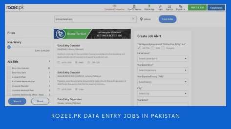 Rozee.pk Data entry Jobs in Pakistan