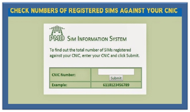issued Check Sims on CNIC