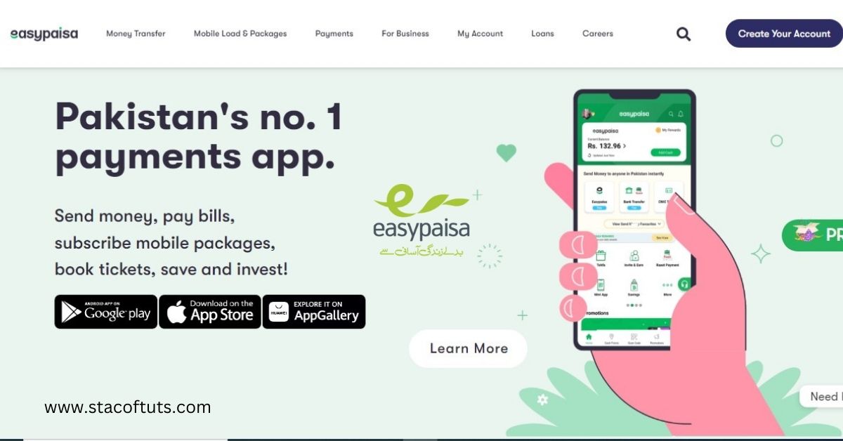 Visit the Easypaisa website to open Mobile Account
