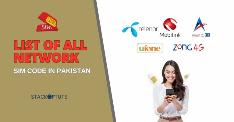 List of All Network SIM Codes in Pakistan | Jazz, Telenor, Zong